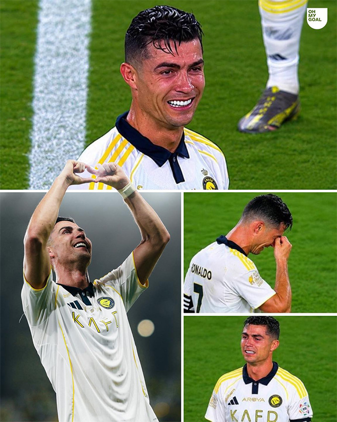 Những giọt nước mắt hạnh phúc của CR7 sau chiến thắng 4-1 trước Damac