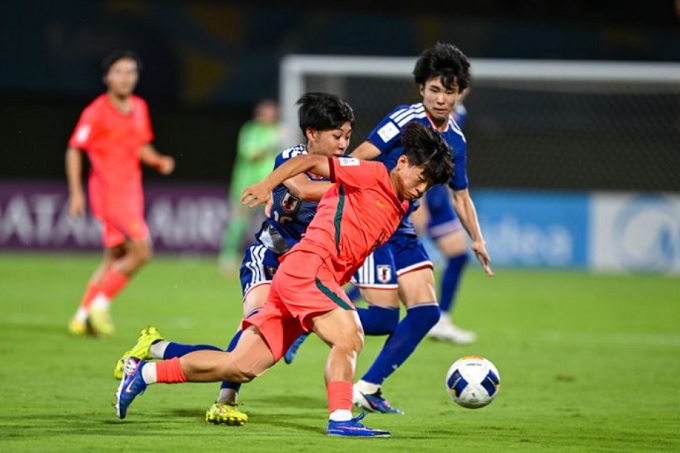 U17 Trung Quốc nỗ lực bất thành trước U17 Nhật Bản trong hiệp hai