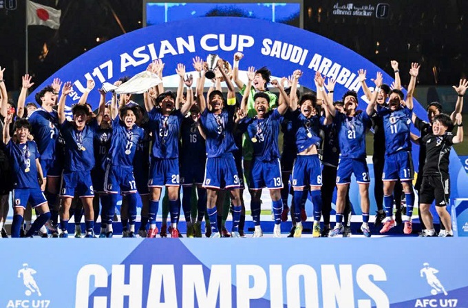 U17 Nhật Bản đã lên ngôi vô địch ở giải U17 châu Á 2026