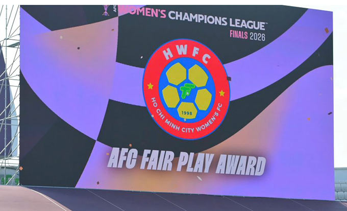 Đội nữ TP.HCM nhận giải Fair Play khi tham dự AFC Women’s Champions League 2025/26