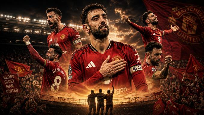 Bruno Fernandes luôn là đầu tàu của MU (ảnh do AI tạo)