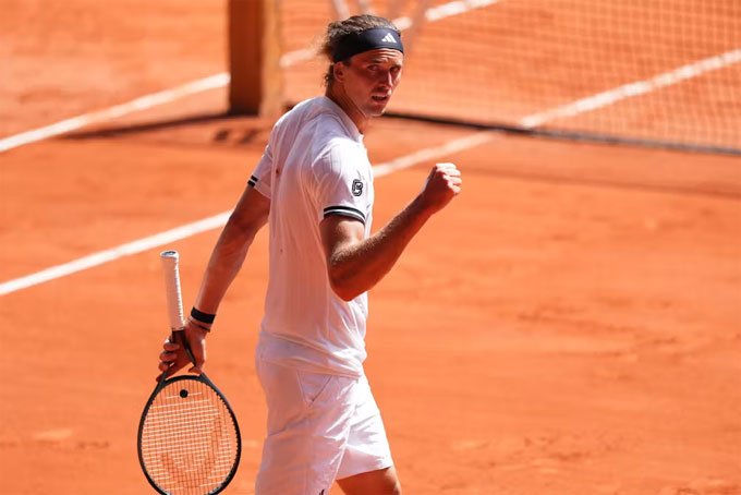 Tay vợt Đức chỉ đối mặt hai break-point trong cả trận. Ảnh: ATP