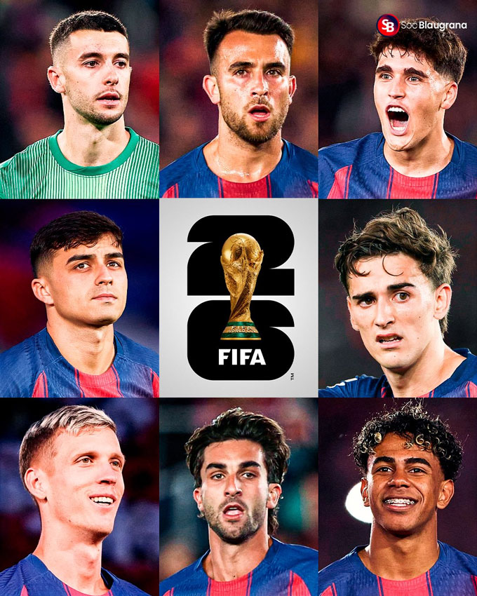 Càng cay đắng hơn khi Barca có tới 8 cầu thủ góp mặt - Ảnh: @SocBlaugranaFC