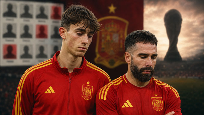 Huijsen cùng Carvajal không có cơ hội ra sân tại World Cup 2026 - Ảnh: AI
