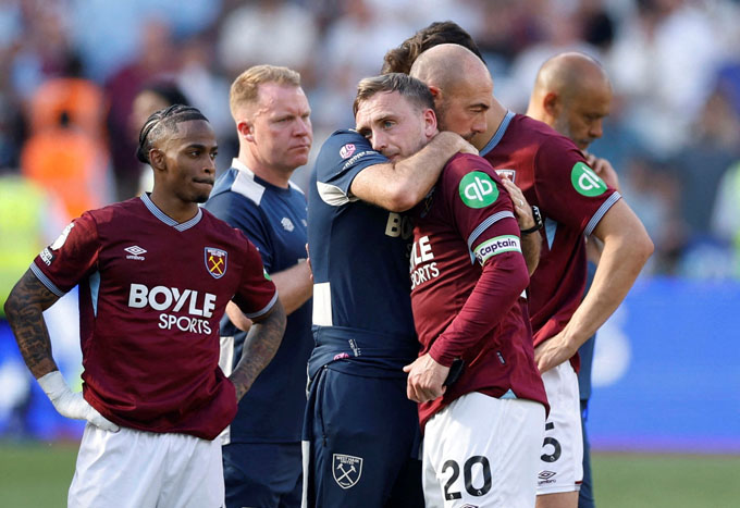 Bowen buồn bã vì West Ham xuống hạng - Ảnh: @JacobsBen