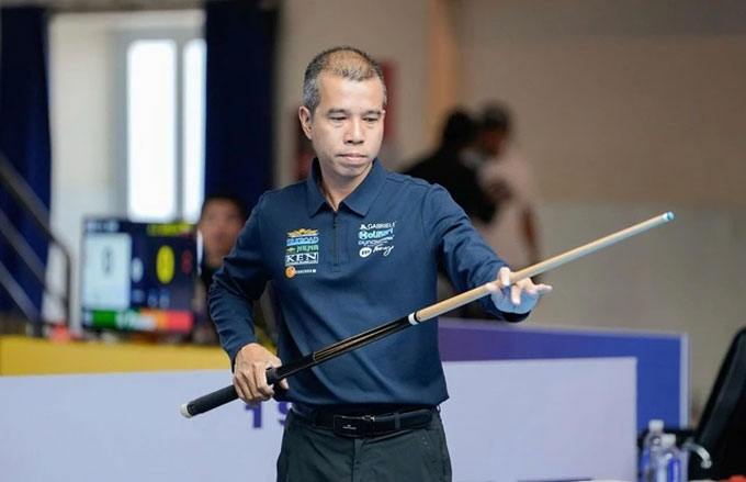 Trần Quyết Chiến không có phong độ cao tại World Cup billiards TP.HCM 2026