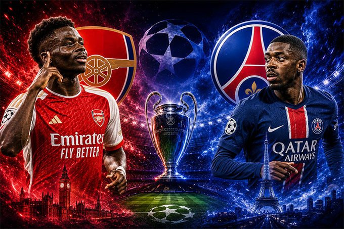Arsenal sắp chạm trán PSG ở chung kết Champions League