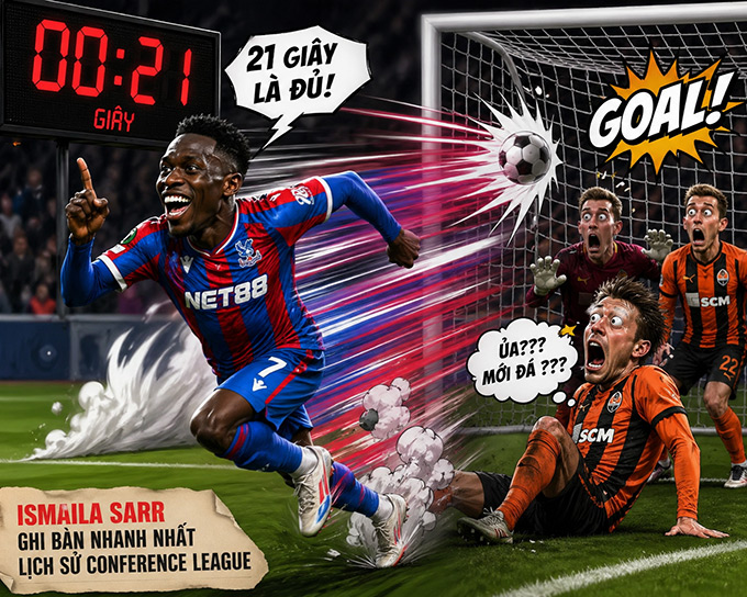 Sarr đã trở thành cầu thủ ghi bàn nhanh nhất lịch sử Conference League