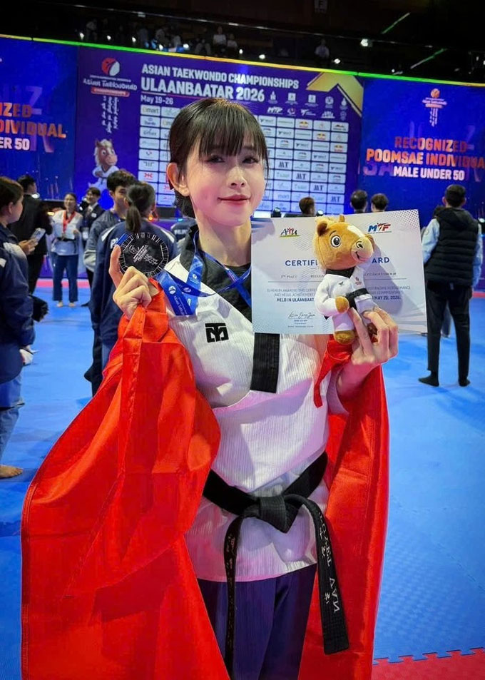 Châu Tuyết Vân và đồng đội giành vàng ở giải Taekwondo châu Á 2026