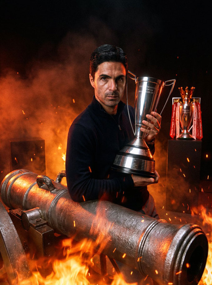 Arteta giúp Arsenal vô địch Premier League sau 22 năm - Ảnh: Fabrizio Romano