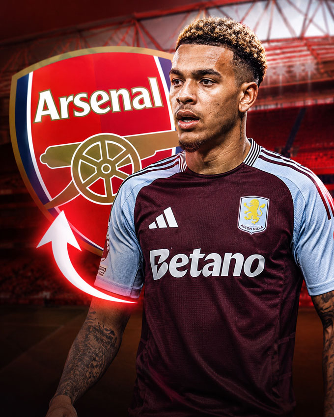 Rogers là mục tiêu hàng đầu của Arsenal ở Hè 2026