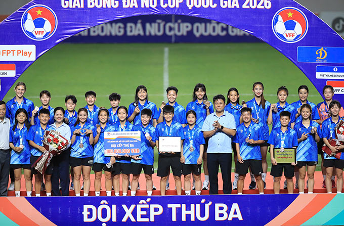 Thái Nguyên T&T đoạt HCĐ. Ảnh: Phan Tùng