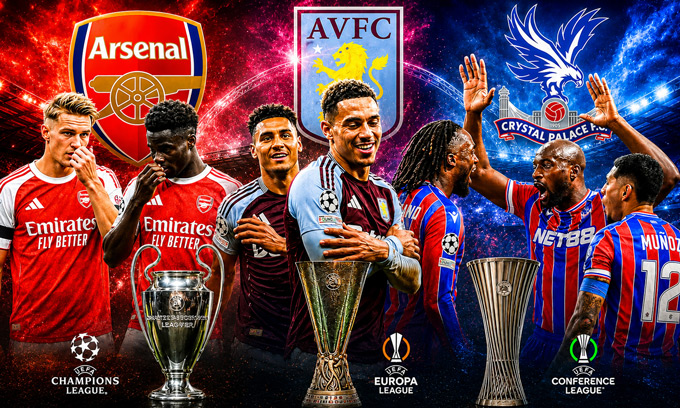 Aston Villa đã vô địch Europa League, còn Palace đăng quang Conference League