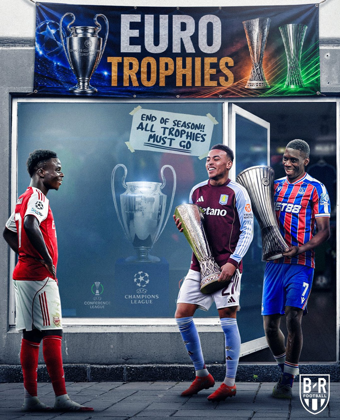 Ngoại hạng Anh giờ chỉ còn chờ Arsenal vô địch Champions League để hoàn tất cú ăn ba vĩ đại mùa này - Ảnh: Bleacher Report