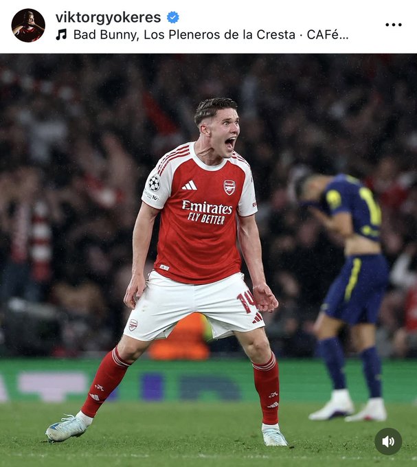 Thông điệp “Trở về cội nguồn” của Viktor Gyokeres sau sau chiến thắng trước Atletico Madrid 