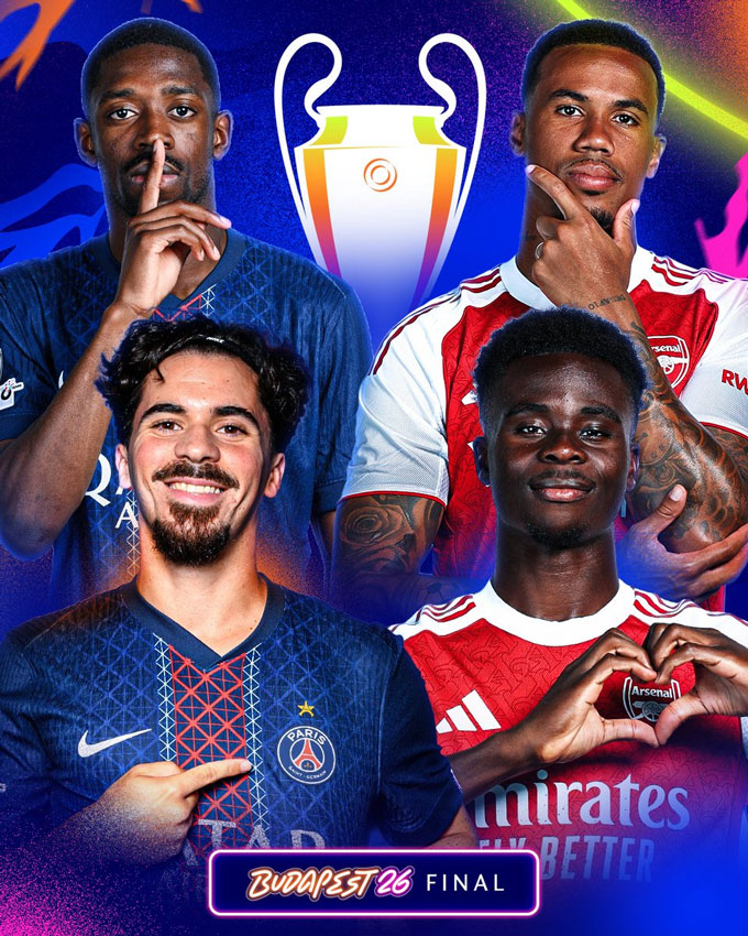 Màn đọ sức giữa PSG và Arsenal sẽ rất đáng chờ đợi - Ảnh: @ChampionsLeague