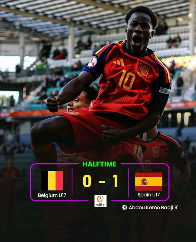 U17 Tây Ban Nha đánh bại U17 Bỉ - Ảnh: Adjy culers