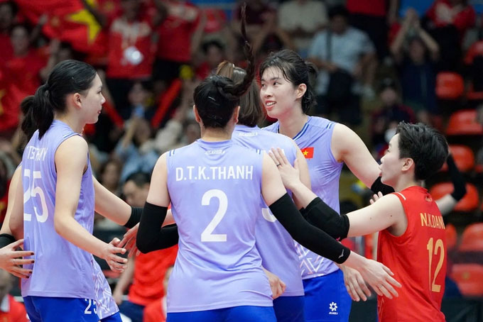 Tuyển nữ Việt Nam chuẩn bị tham gia AVC Cup - Ảnh tư liệu