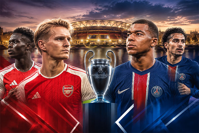 Arsenal sắp sao tài cùng PSG trong trận chung kết Champions League