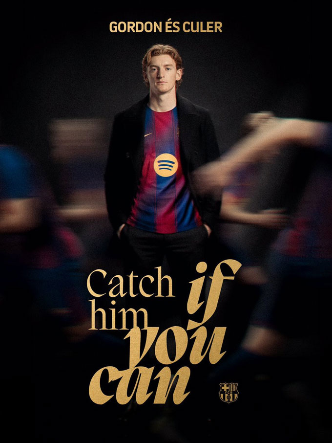 Barca công bố chiêu mộ thành công Gordon - Ảnh: @FCBarcelona