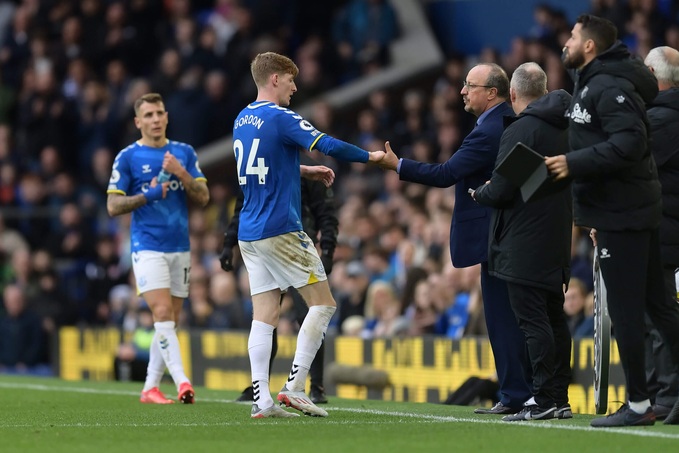 Benitez chính là người giúp Gordon lột xác ở Everton bằng một kế hoạch phát triển riêng. Ảnh: The Telegraph