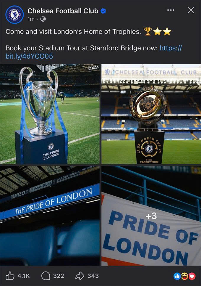 Trang X của Chelsea đăng thông điệp troll Arsenal