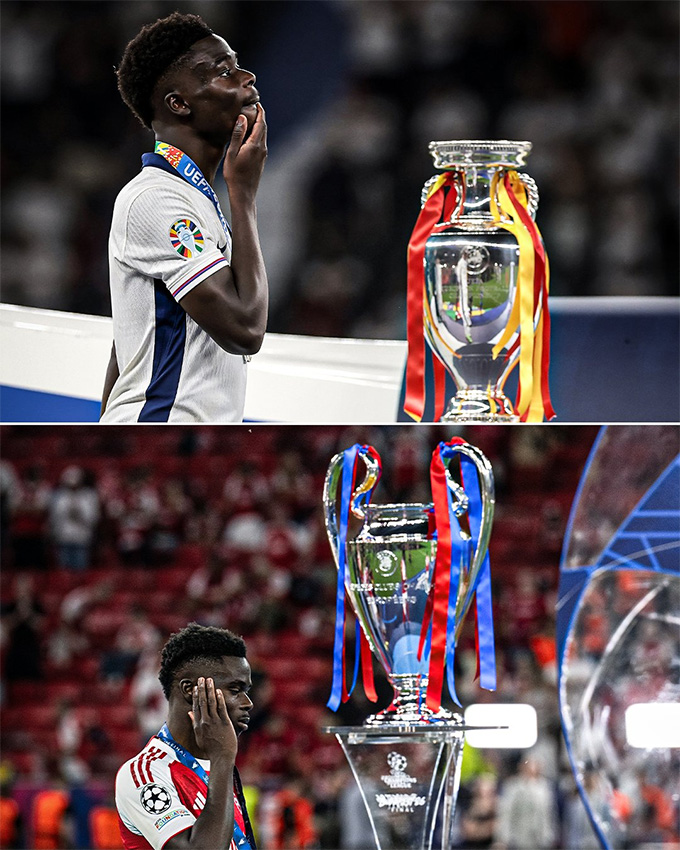 Bukayo Saka luôn rất gần với chiến thắng