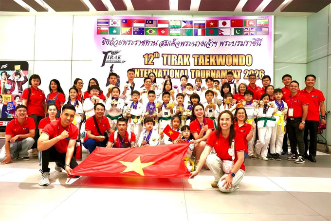 Taekwondo Việt Nam giành ngôi á quân giải quốc tế Tirak 2026