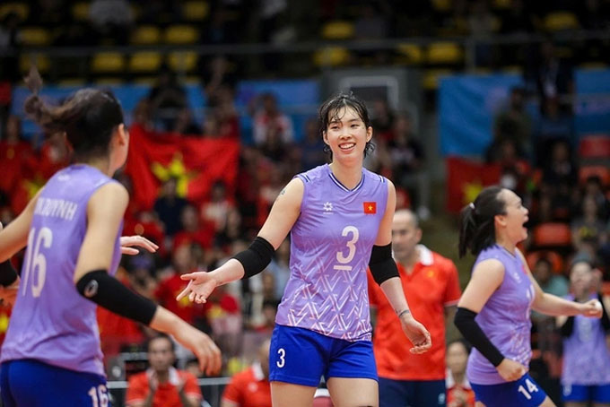 Thanh Thúy cùng các đồng đội đang hướng đến mục tiêu cao nhất tại AVC Cup 2026