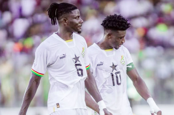 Salisu (trái) và Kudus vắng mặt tại World Cup 2026 vì chấn thương - Ảnh: Graphic Online