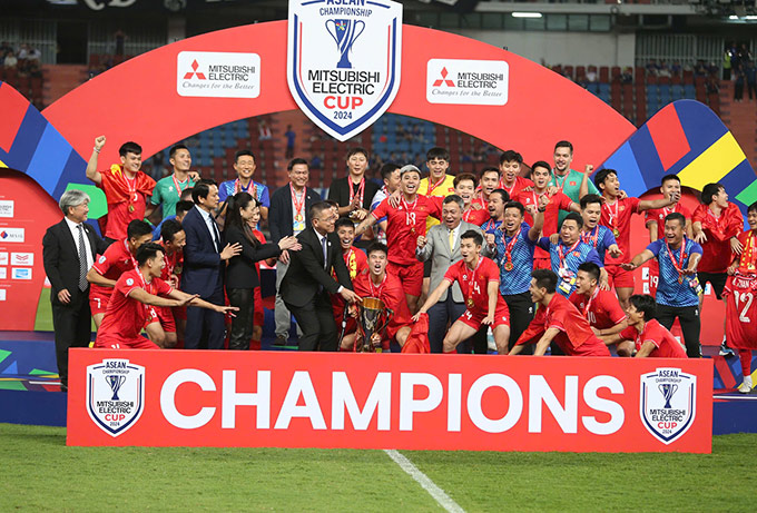 ĐT Việt Nam đang là đương kim vô địch AFF Cup. Ảnh: Đức Cường