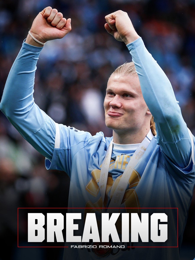 Phía Man City và người đại diện của Haaland cùng phủ nhận tin đồn anh đã đạt thỏa thuận với Real - Ảnh: Fabrizio Romano