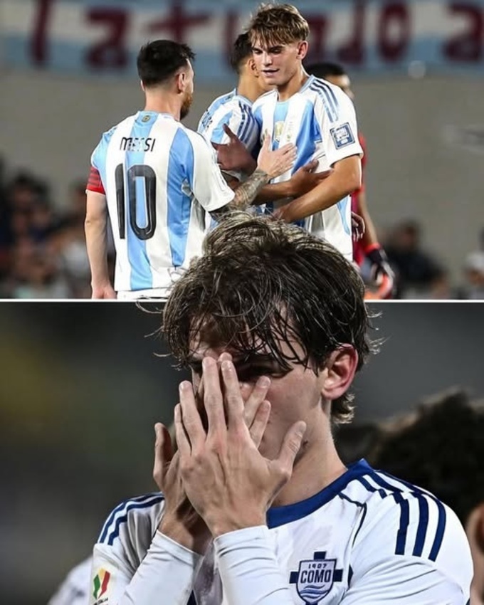 Nico Paz chọn Argentina theo tiếng gọi của Lionel Messi. Ảnh: Facebook