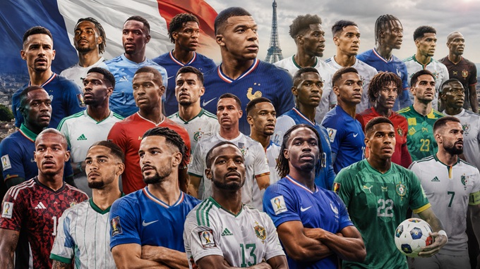 Các cầu thủ sinh ra tại Pháp chiếm đa số tại World Cup 2026