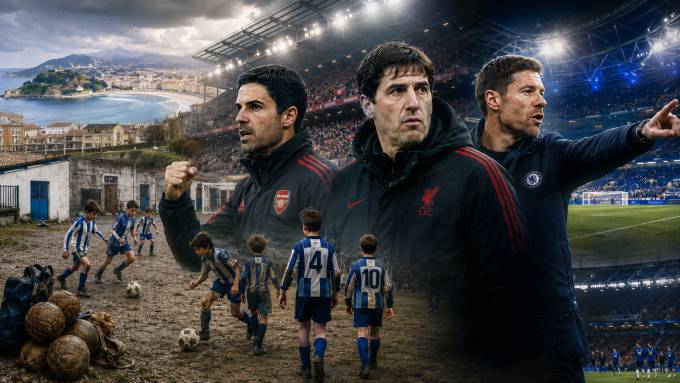 Từ những sân sỏi ở xứ Basque tới đỉnh cao quyền lực Premier League (ảnh do AI tạo)