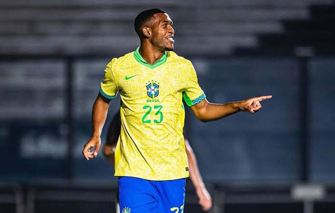 Rayan ghi bàn ở trận thứ 2 khoác áo Brazil