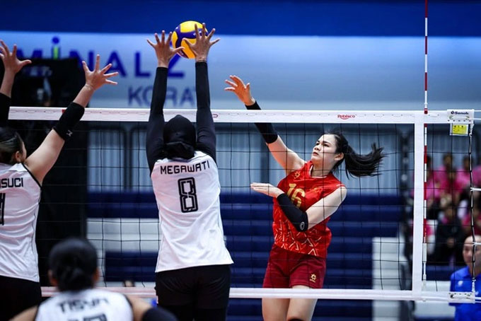 Vi Thị Như Quỳnh cùng các đồng đội thắng dễ trận ra quân AVC Cup 2026
