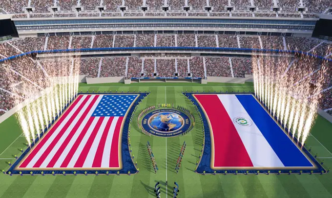 Hình ảnh mô phỏng nghi thức trước trận tại World Cup 2026