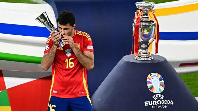 Rodri khẳng định chức vô địch EURO 2024 là khoảnh khắc đẹp nhất trong sự nghiệp của anh. Ảnh: Goal