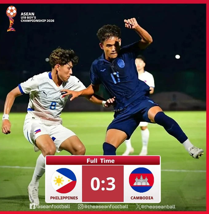 Chiến thắng này giúp Campuchia nuôi hy vọng cạnh tranh ngôi đầu bảng C với U19 Australia. Ảnh: Asean Football