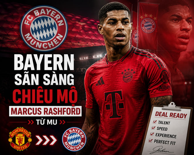 Bayern sẵn sàng chi 30 triệu euro mua Rashford