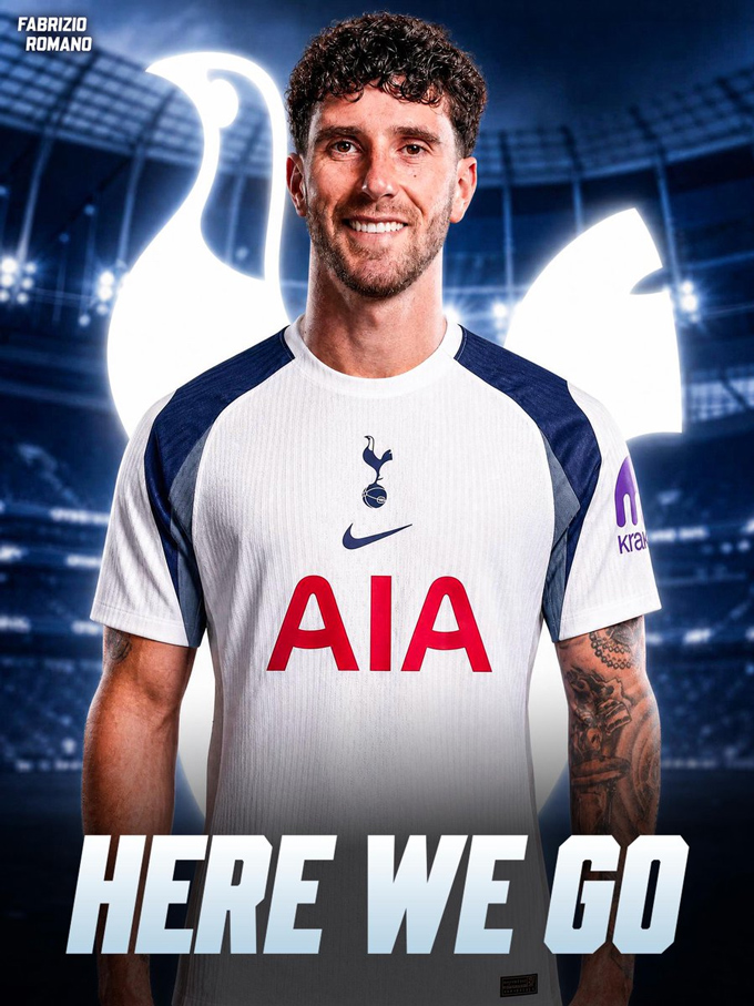 Tottenham chiêu mộ thành công Senesi - Ảnh: Fabrizio Romano