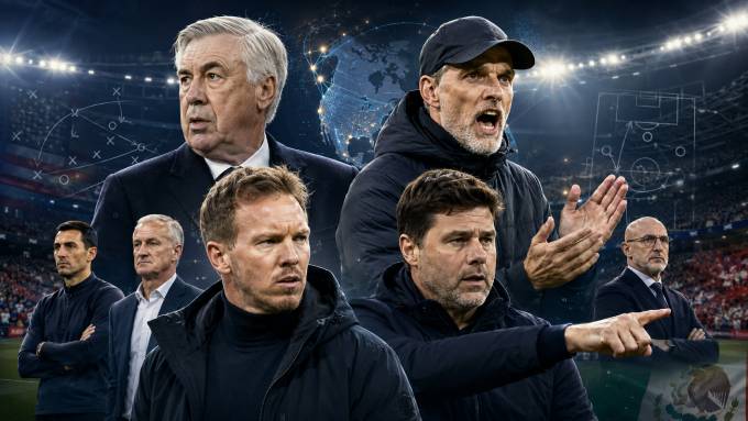 World Cup 2026 quy tụ nhiều HLV xuất sắc (ảnh do AI tạo)