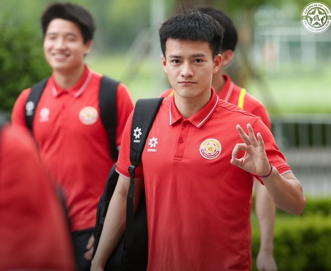 Cầu thủ Thanh Nhàn vẫn tự tin đội nhà sẽ trụ lại V.League sau trận play-off. Ảnh: FBNV