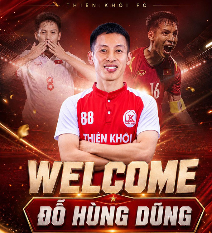 V.League hạ màn, Đỗ Hùng Dũng gia nhập Thiên Khôi để thi đấu ở HPL-S13 