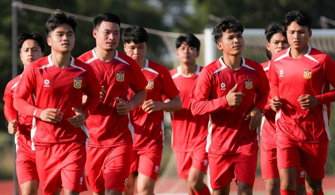 ĐT Lào sẽ tập huấn tại đại bản doanh của HAGL trước AFF Cup 2026. Ảnh: LFF