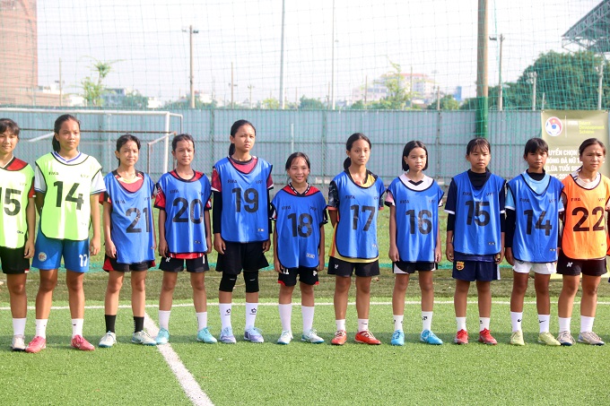 Các VĐV tham gia tuyển chọn ở TP.HCM vào sáng ngày 12/6