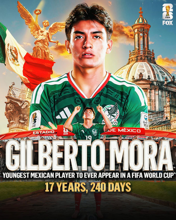 Mora đi vào lịch sử bóng đá Mexico - Ảnh: Fox Sports