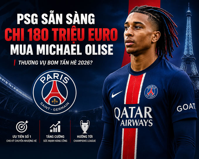 PSG tính chi đậm cho Olise