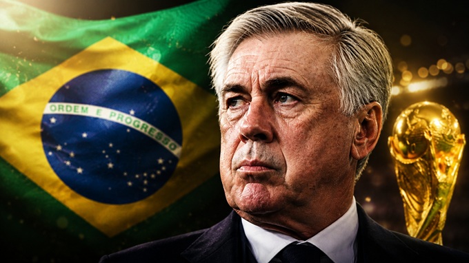 Carlo Ancelotti gánh trọng trách nặng nề giúp ĐT Brazil trở lại đỉnh cao tại World Cup 2026